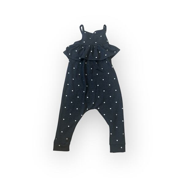 New Figge Carly megan size 5 soft polka dot ruffle tie back romper - Picture 2 of 4